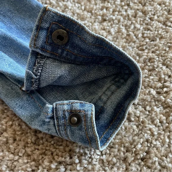 Bowen & Wright Denim Jacket Baby Girl Boy 12 Months Blue Cotton Vintage - Picture 14 of 16